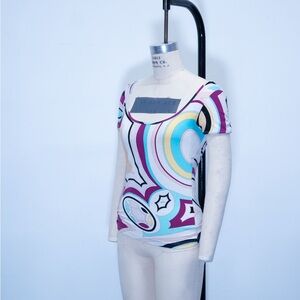Emilio Pucci Printed Short Sleeve Top